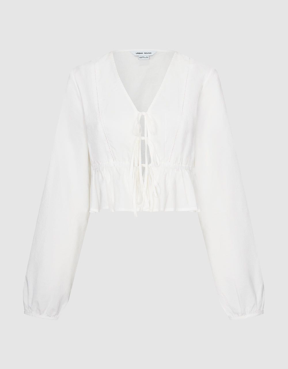 Tie Front V-Neck Shirt sold by Urban Revivo product image thumbnail 2