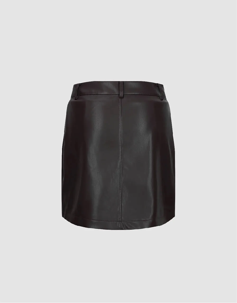 Vegan Leather Mini A-Line Skirt sold by Urban Revivo product image thumbnail 3