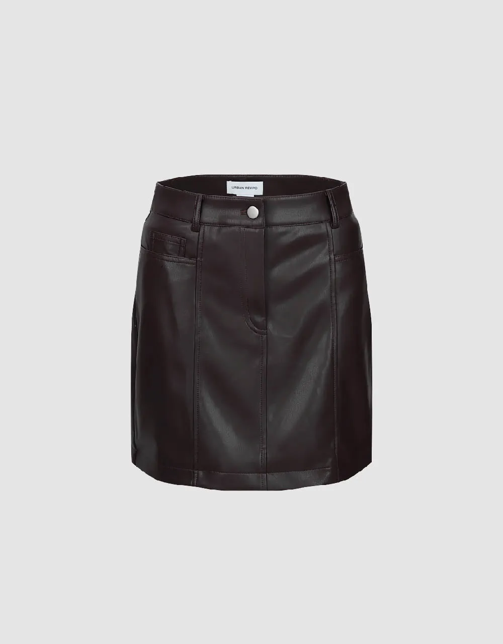 Vegan Leather Mini A-Line Skirt sold by Urban Revivo