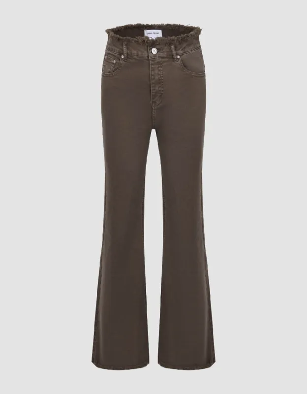 Raw Hem Flare Jeans sold by Urban Revivo