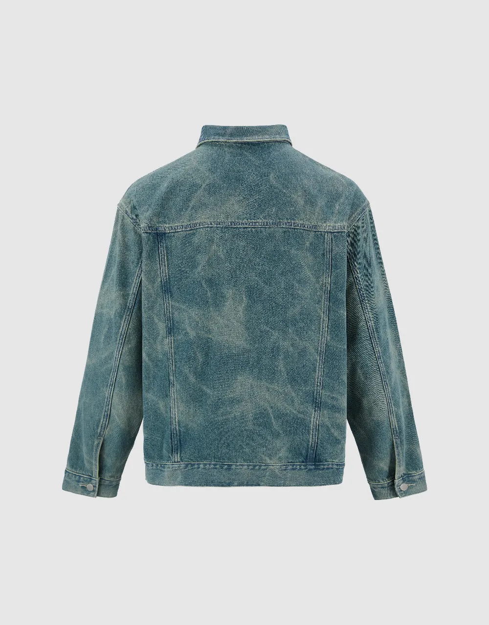 Distressed Button Up Denim Jacket sold by Urban Revivo product image thumbnail 5