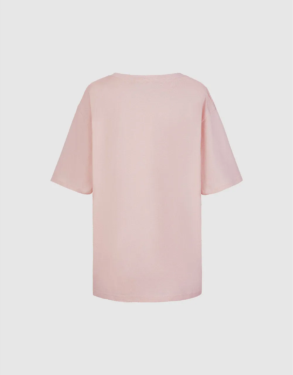 Printed Crew Neck Loose T-Shirt sold by Urban Revivo product image thumbnail 5