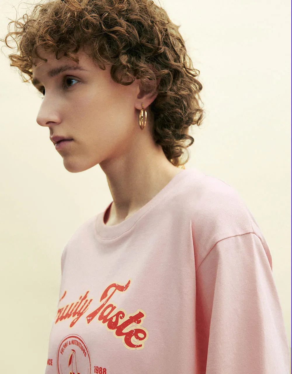 Printed Crew Neck Loose T-Shirt sold by Urban Revivo product image thumbnail 4