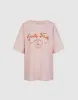 Printed Crew Neck Loose T-Shirt sold by Urban Revivo