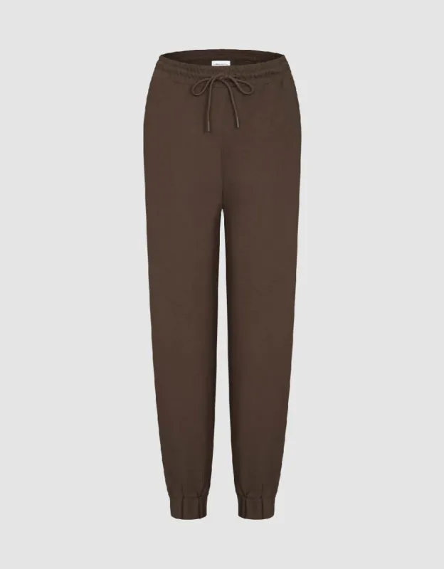 Drawstring Waist Knitted Jogger Pants sold by Urban Revivo