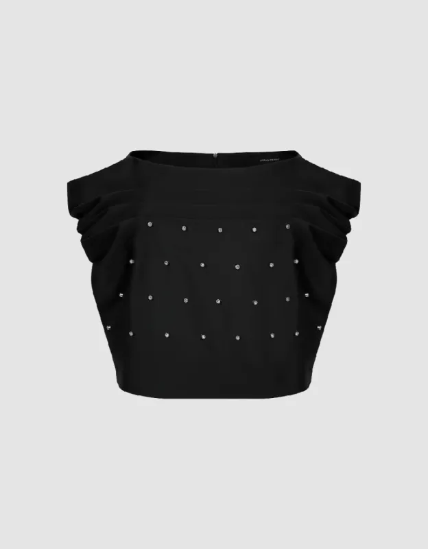 Rhinestones Décor Mini Straight Skirt sold by Urban Revivo