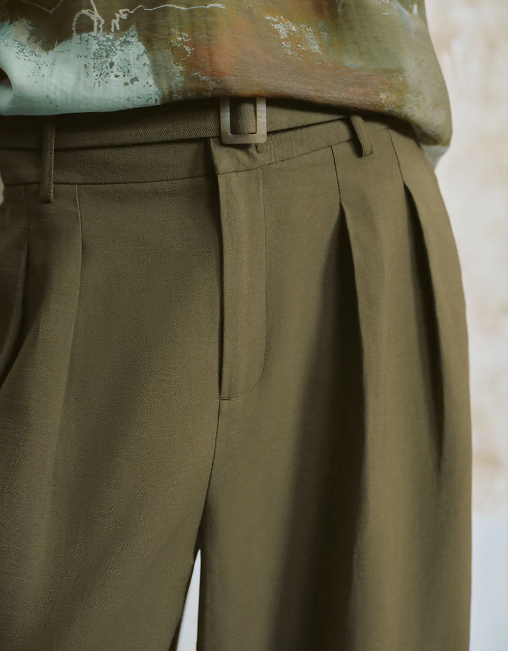 Wide-Leg Pants With Belt sold by Urban Revivo product image thumbnail 5