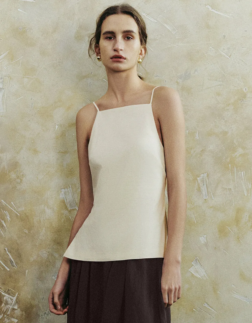 Off-Shoulder Skinny Cami Top sold by Urban Revivo