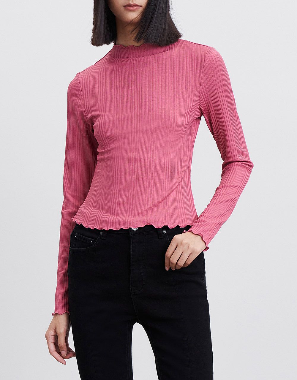 Lettuce Edge Textured T-Shirt sold by Urban Revivo product image thumbnail 3