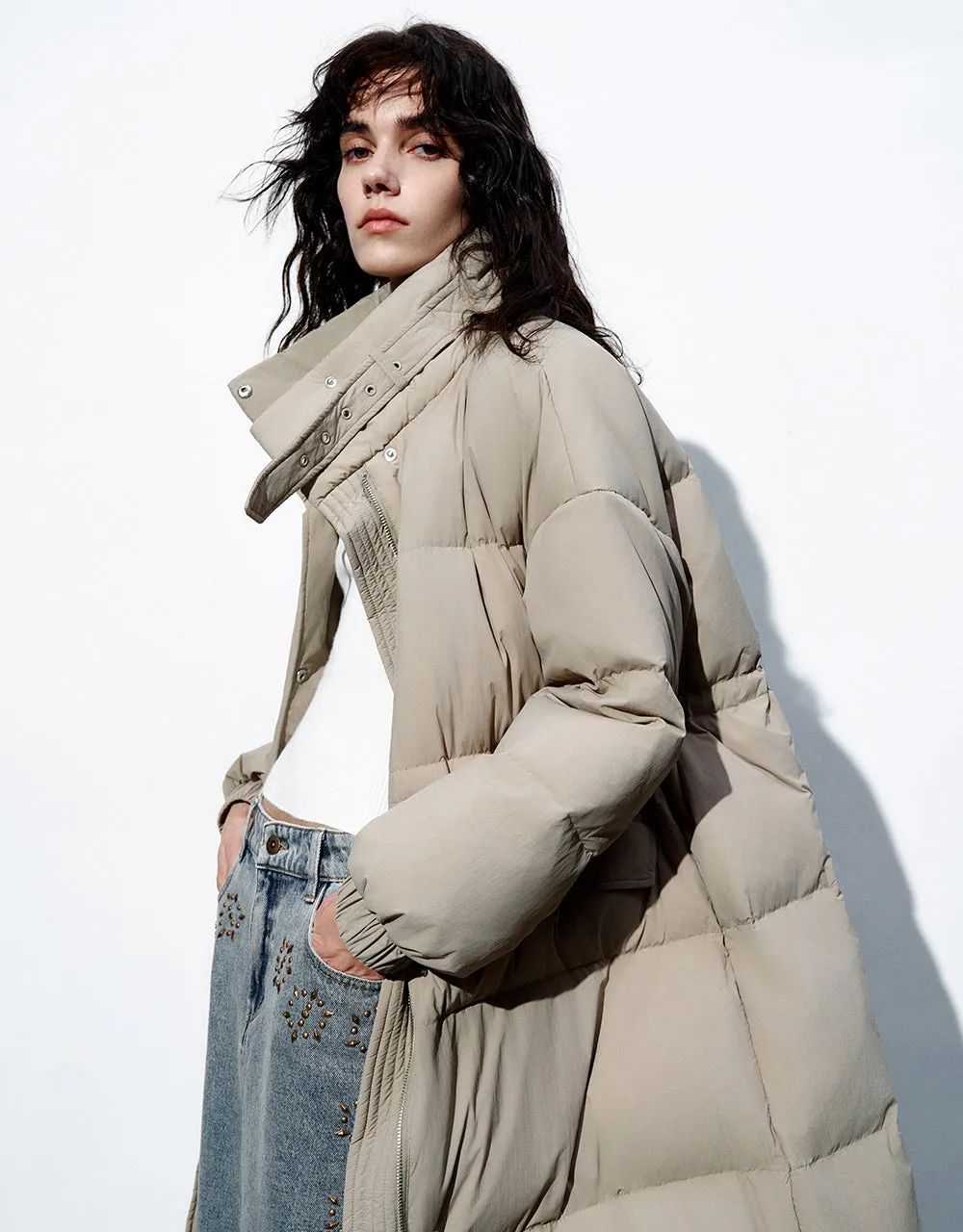 Stand Collar Down Coat sold by Urban Revivo product image thumbnail 3