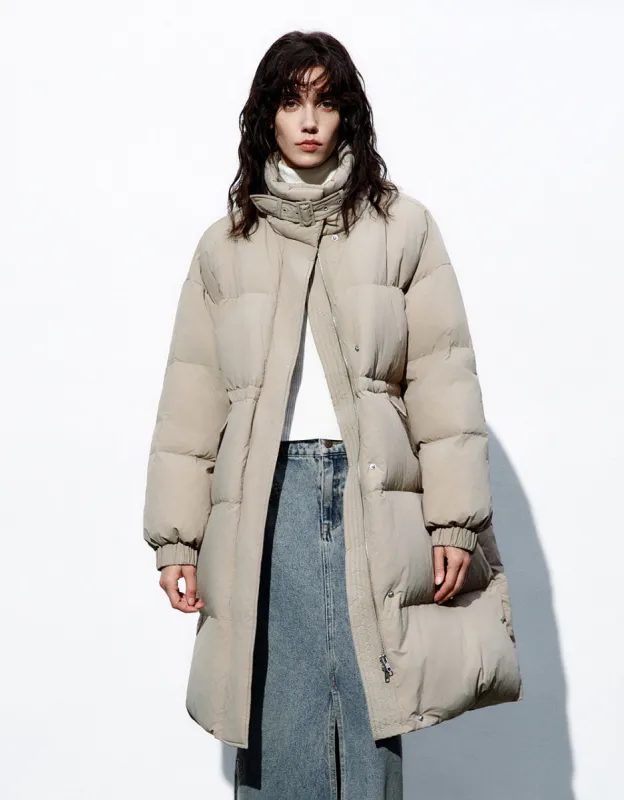 Stand Collar Down Coat made by Urban Revivo