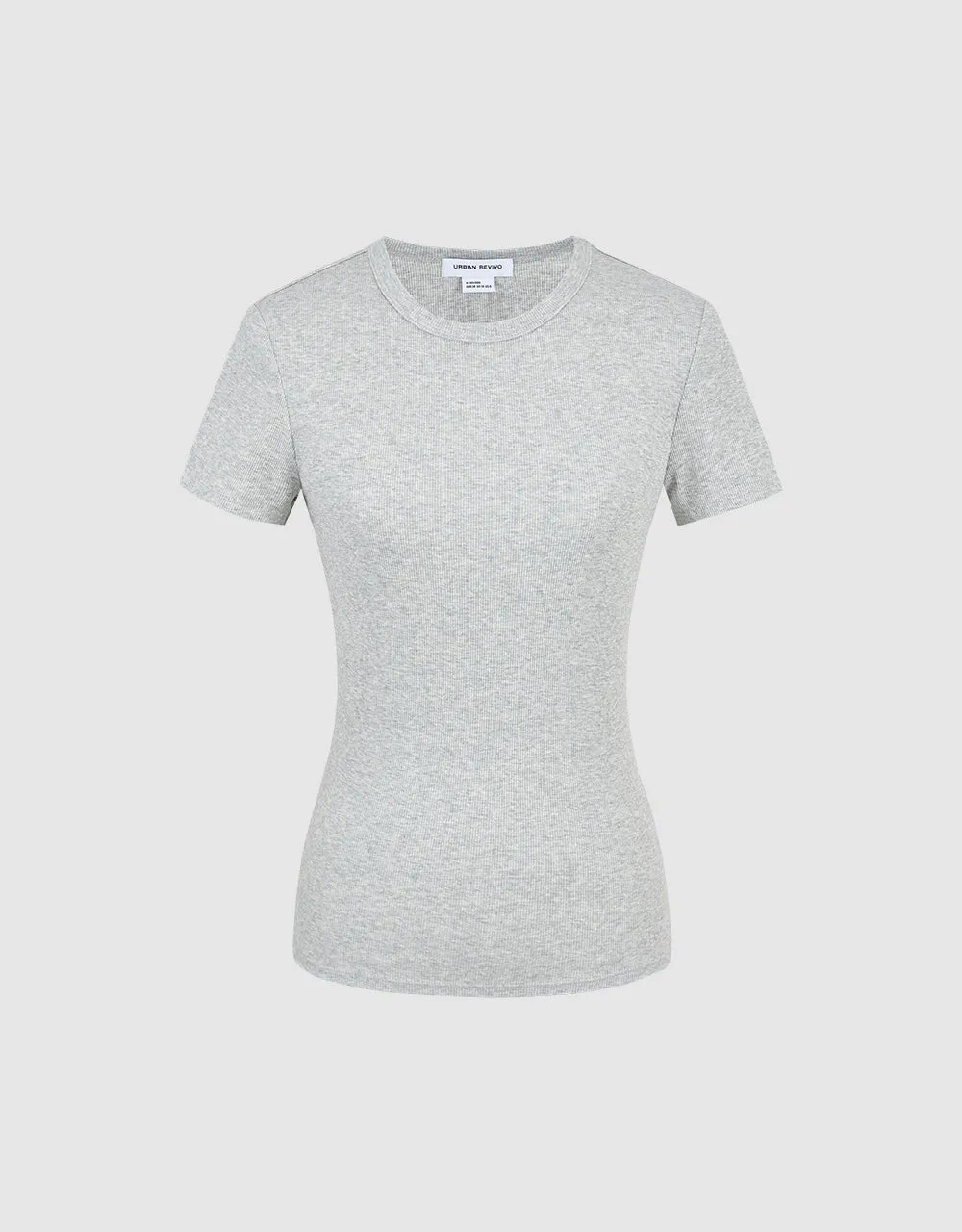 Crew Neck Skinny T-Shirt sold by Urban Revivo product image thumbnail 2