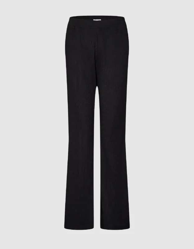 Elastic Waist Knitted Flare Pants sold by Urban Revivo
