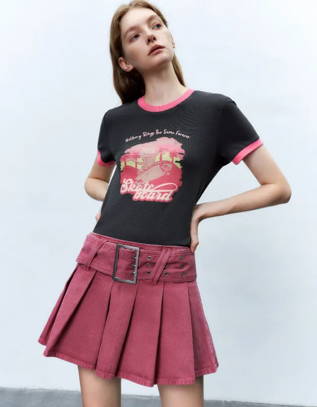 Straight Crew Neck T-Shirt sold by Urban Revivo