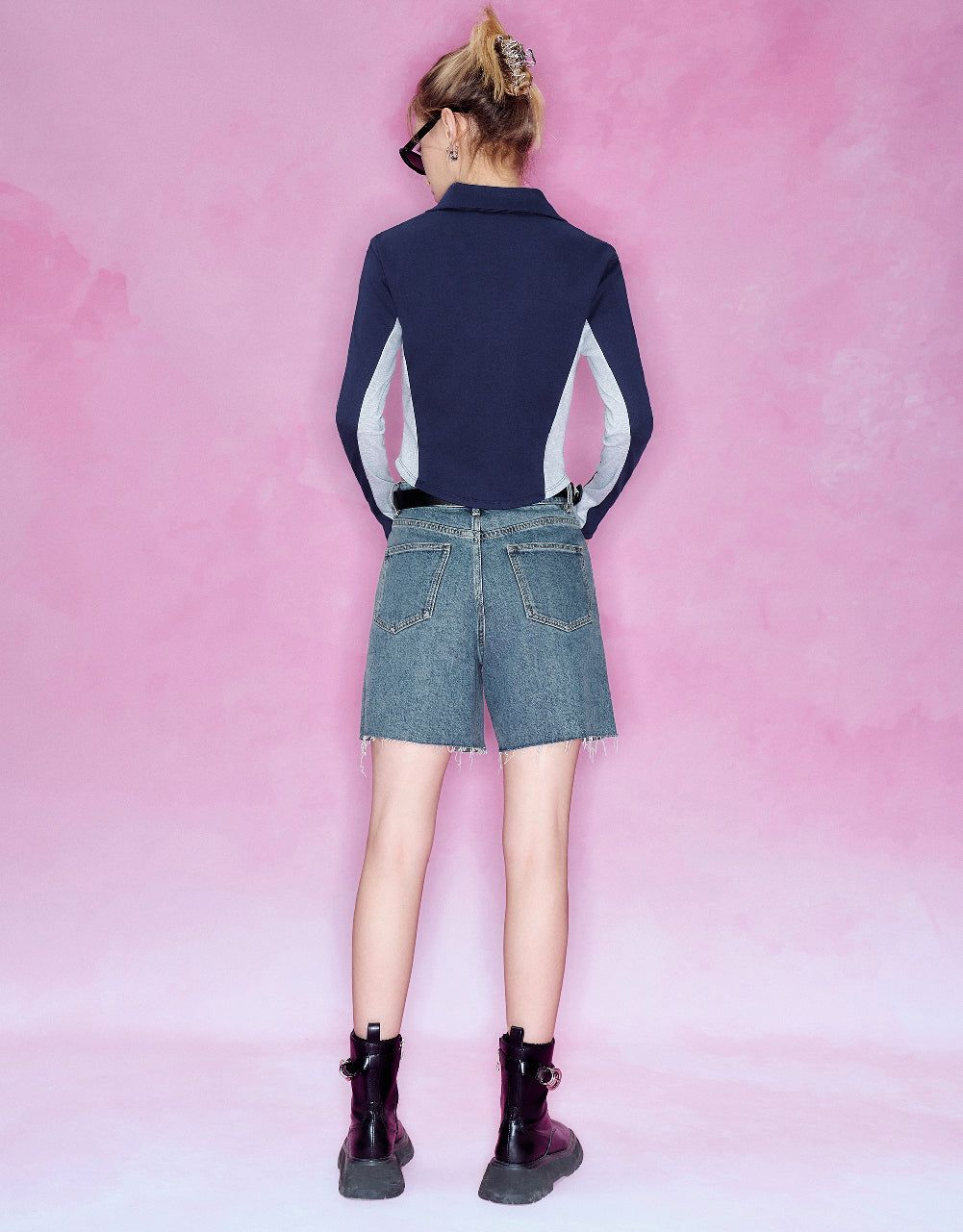 Zipper Front Skinny Lapel Shirt sold by Urban Revivo product image thumbnail 4