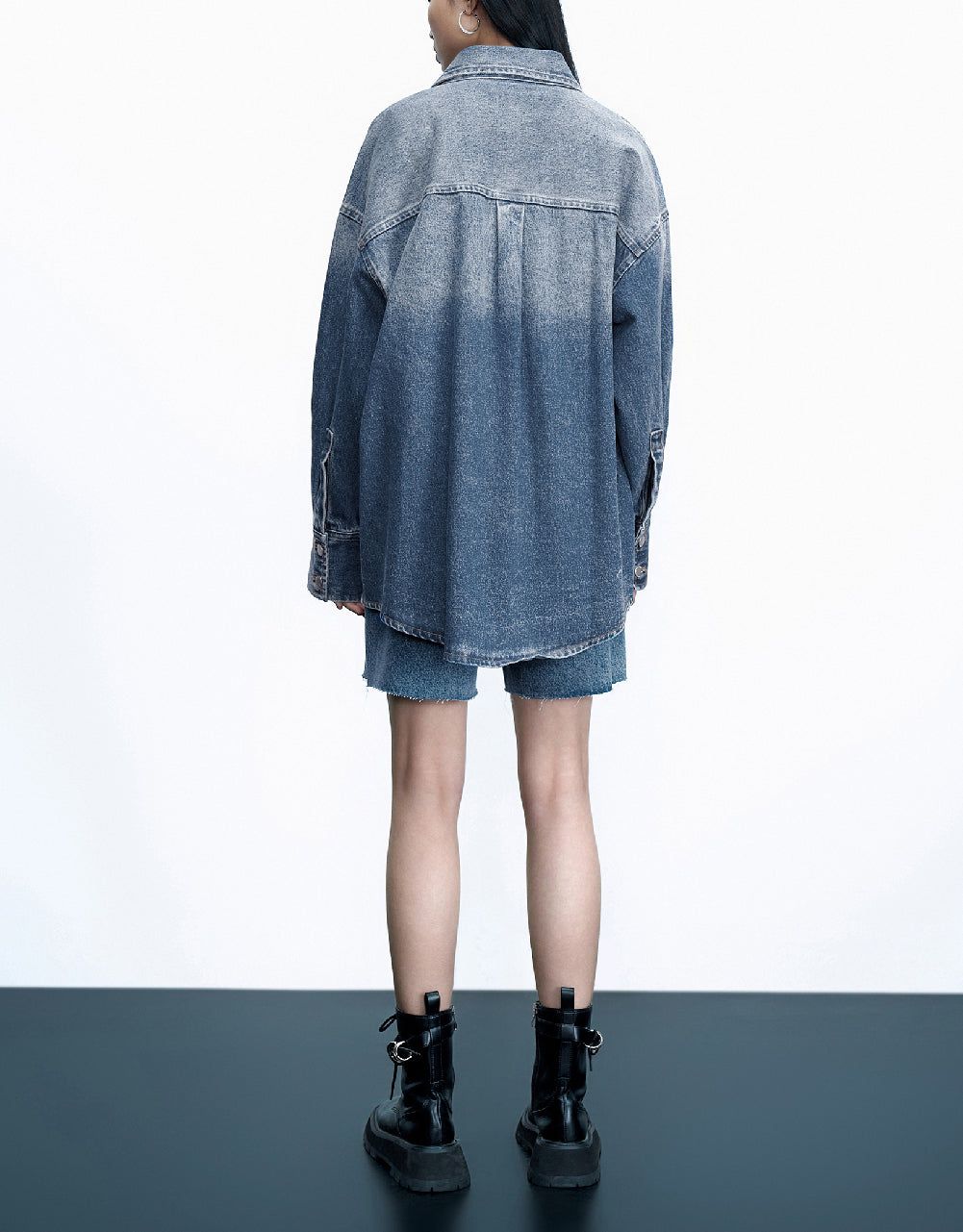 Drop Shoulder Sleeve Denim Shirt sold by Urban Revivo product image thumbnail 4