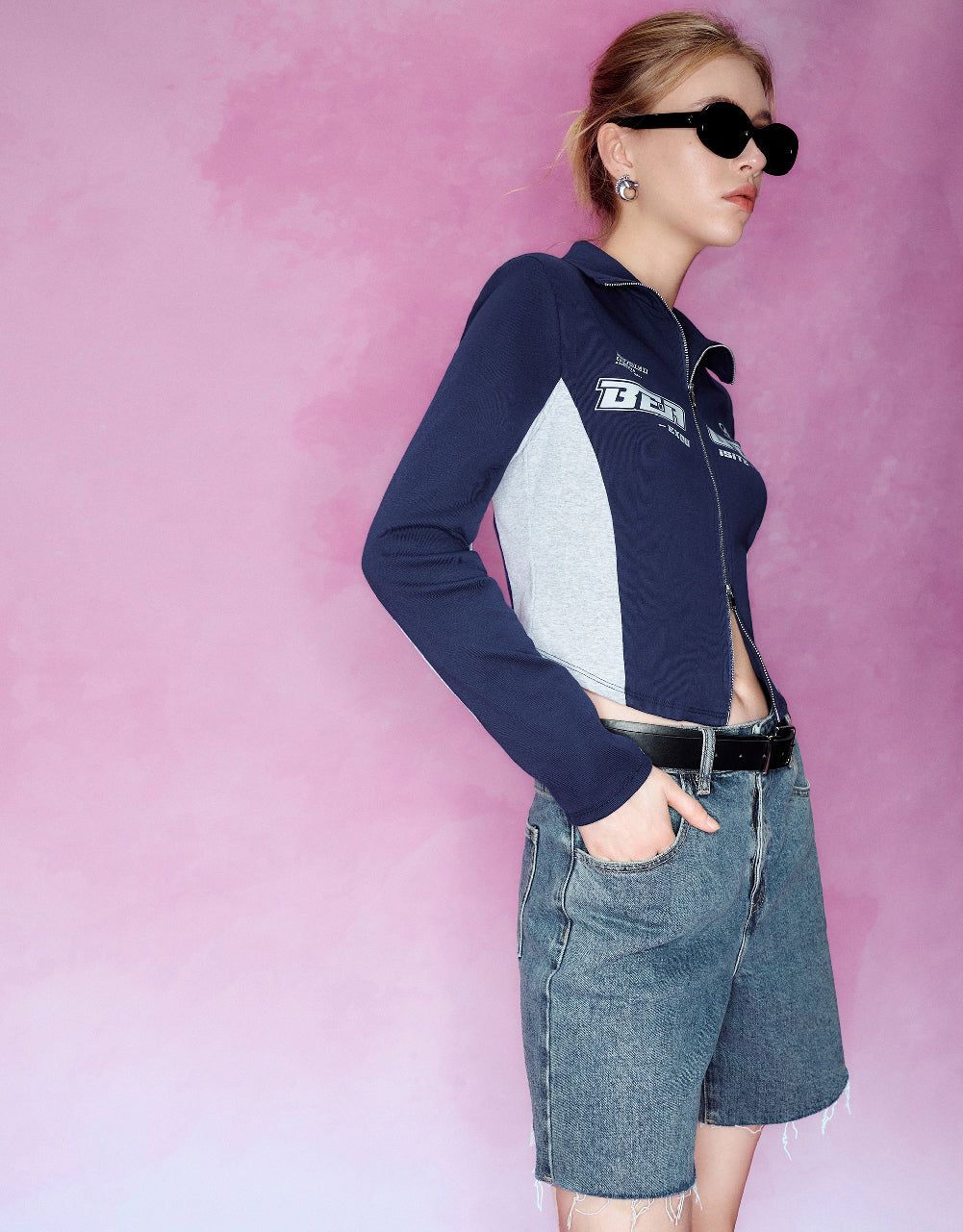 Zipper Front Skinny Lapel Shirt sold by Urban Revivo product image thumbnail 3