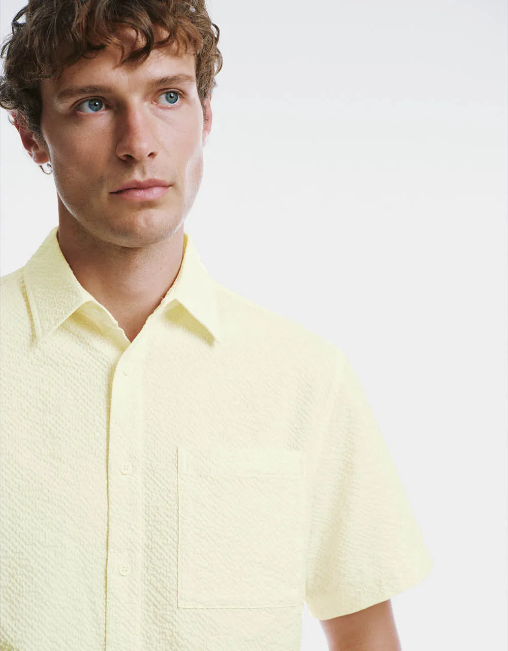 Textured Button Up Loose Shirt sold by Urban Revivo product image thumbnail 3