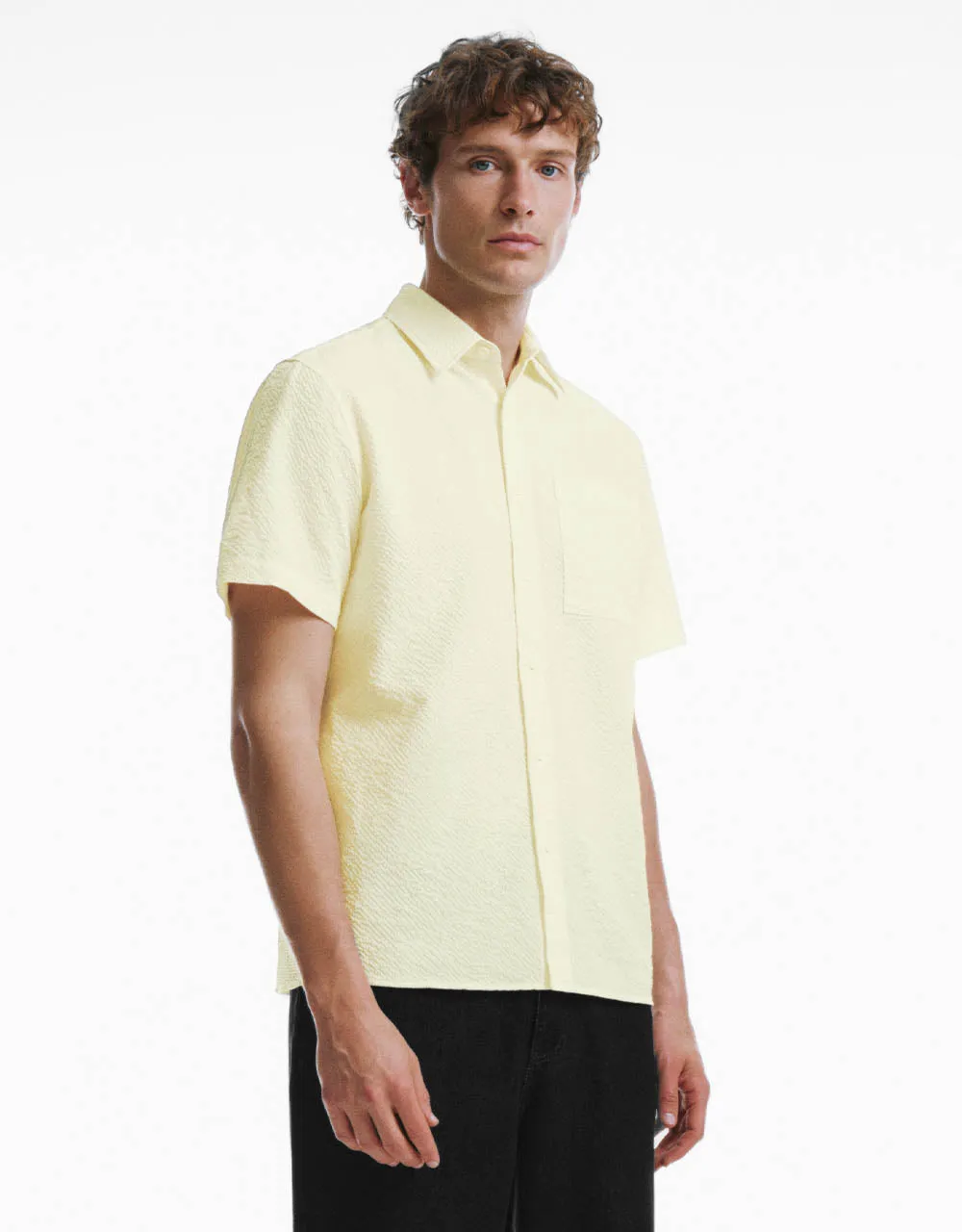 Textured Button Up Loose Shirt sold by Urban Revivo product image thumbnail 2