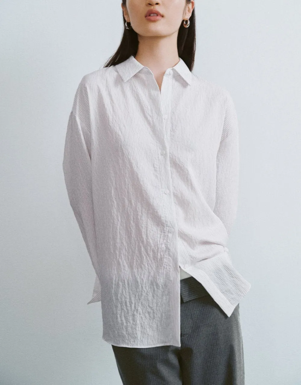 Textrued Straight Shirt sold by Urban Revivo product image thumbnail 2