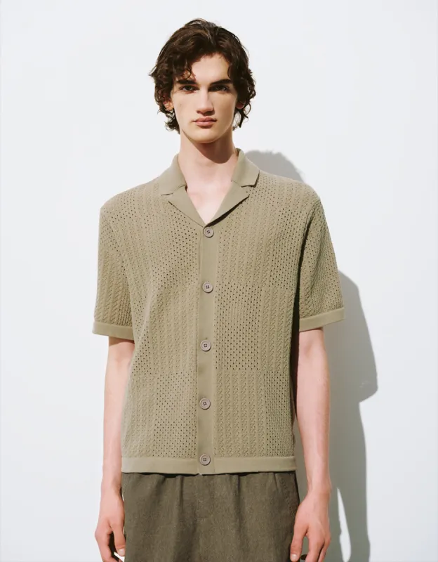 Pointelle Knitted T-Shirt sold by Urban Revivo