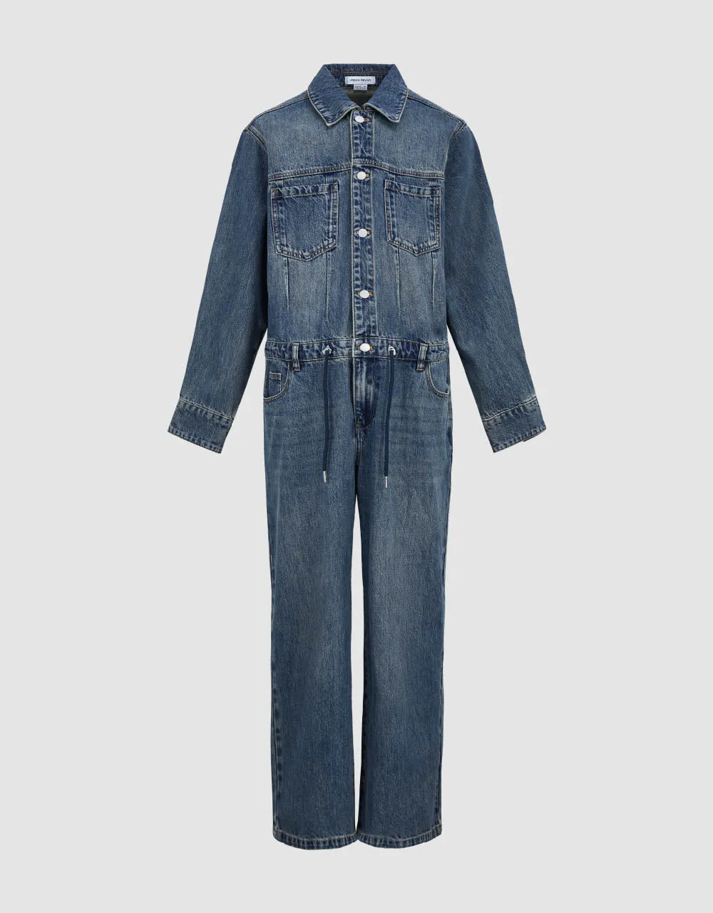 Drawstring Waist Denim Jumpsuit sold by Urban Revivo product image thumbnail 2