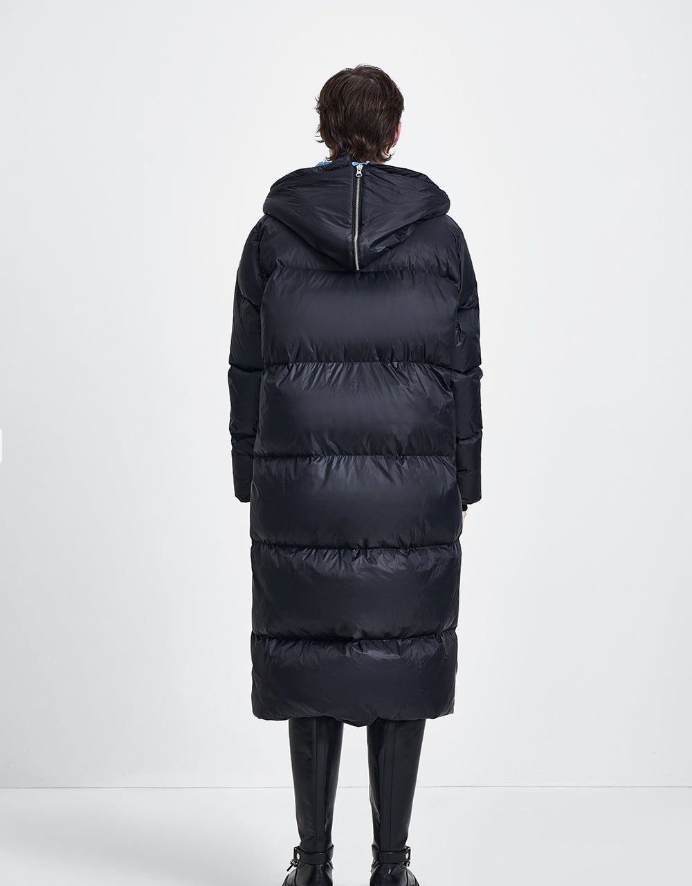 Zipper Front Hooded Longline Down Jacket sold by Urban Revivo product image thumbnail 5