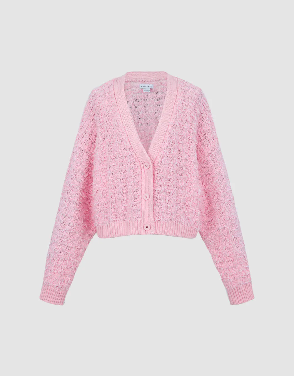 Drop Shoulder Sleeve V-Neck Knitted Cardigan sold by Urban Revivo product image thumbnail 2