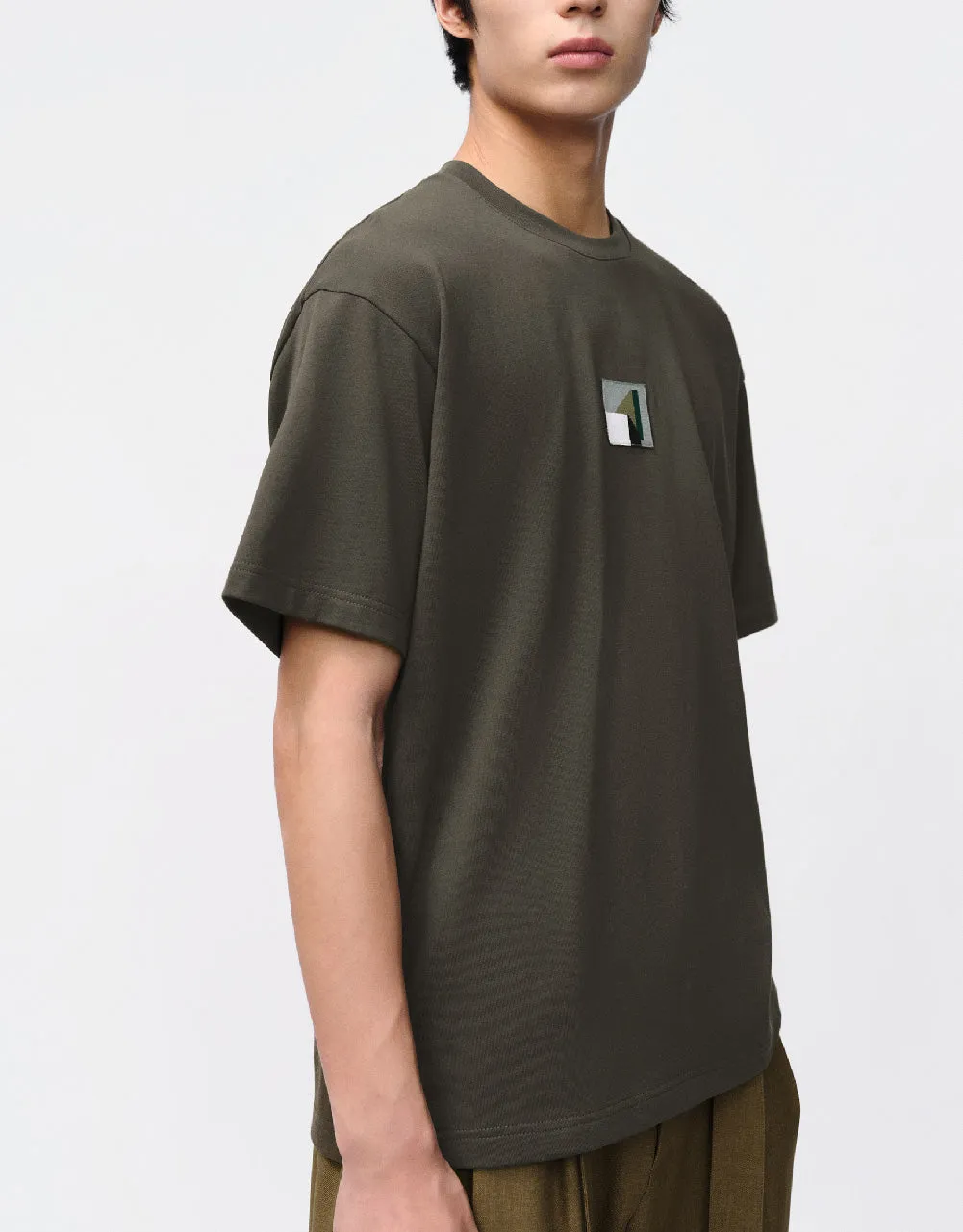 Crew Neck Straight T-Shirt sold by Urban Revivo product image thumbnail 3