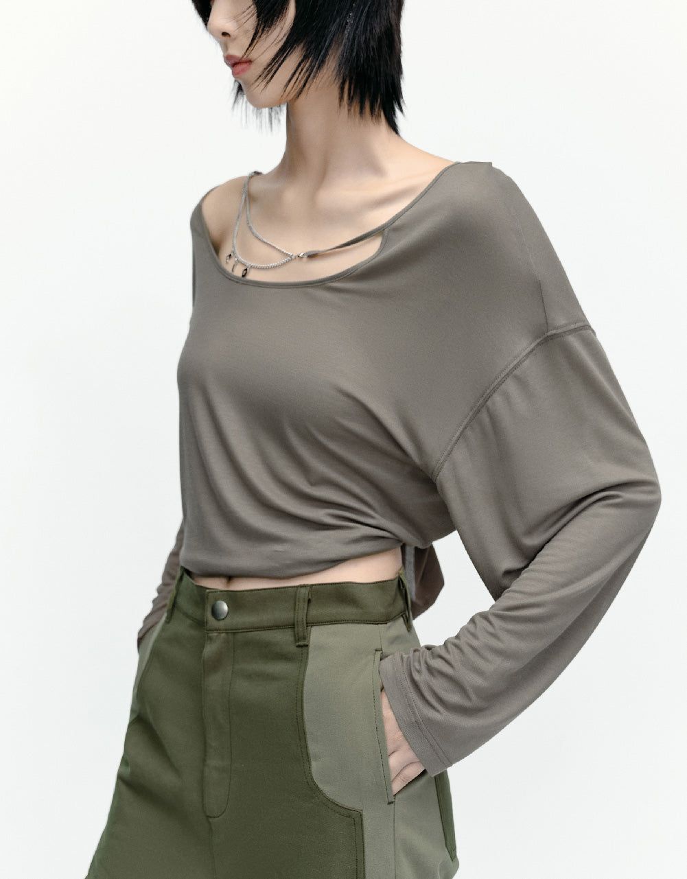 Crew Neck Loose T-Shirt sold by Urban Revivo product image thumbnail 3