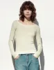 Crew Neck Knitted Skinny T-Shirt sold by Urban Revivo