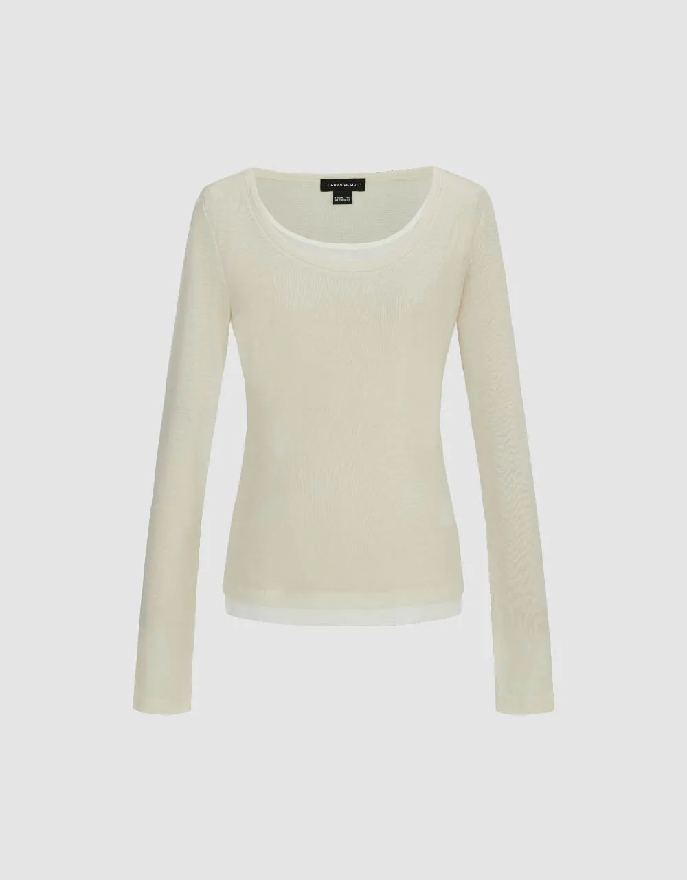 Crew Neck Knitted Skinny T-Shirt sold by Urban Revivo product image thumbnail 2