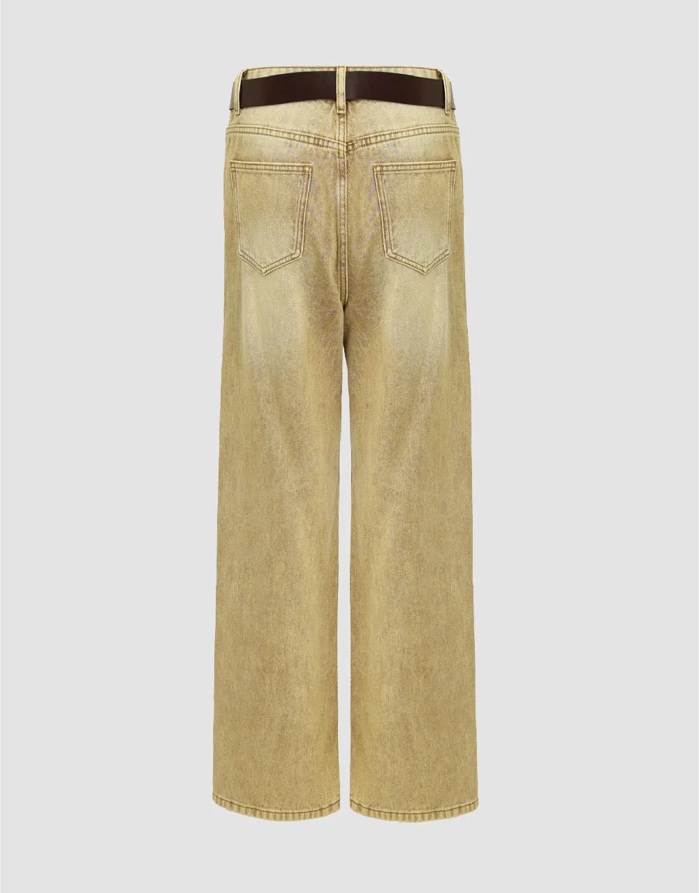 Wide-Leg Jeans With Belt sold by Urban Revivo product image thumbnail 3