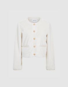 Crew Neck Faux Fur Coat sold by Urban Revivo