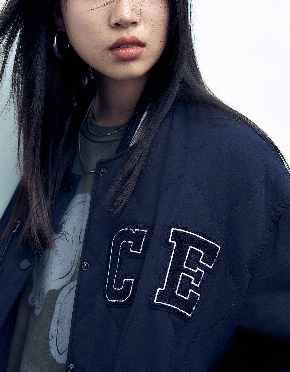 Letter Embroidered Padded Coat sold by Urban Revivo product image thumbnail 5