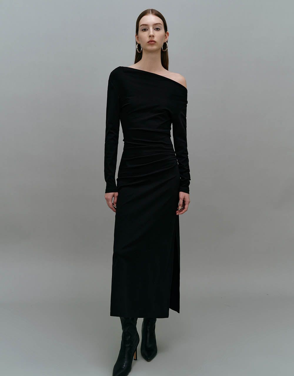 Ruched Off-Shoulder Straight Dress sold by Urban Revivo
