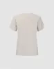 Fruit Embroidered Crew Neck Skinny T-Shirt sold by Urban Revivo