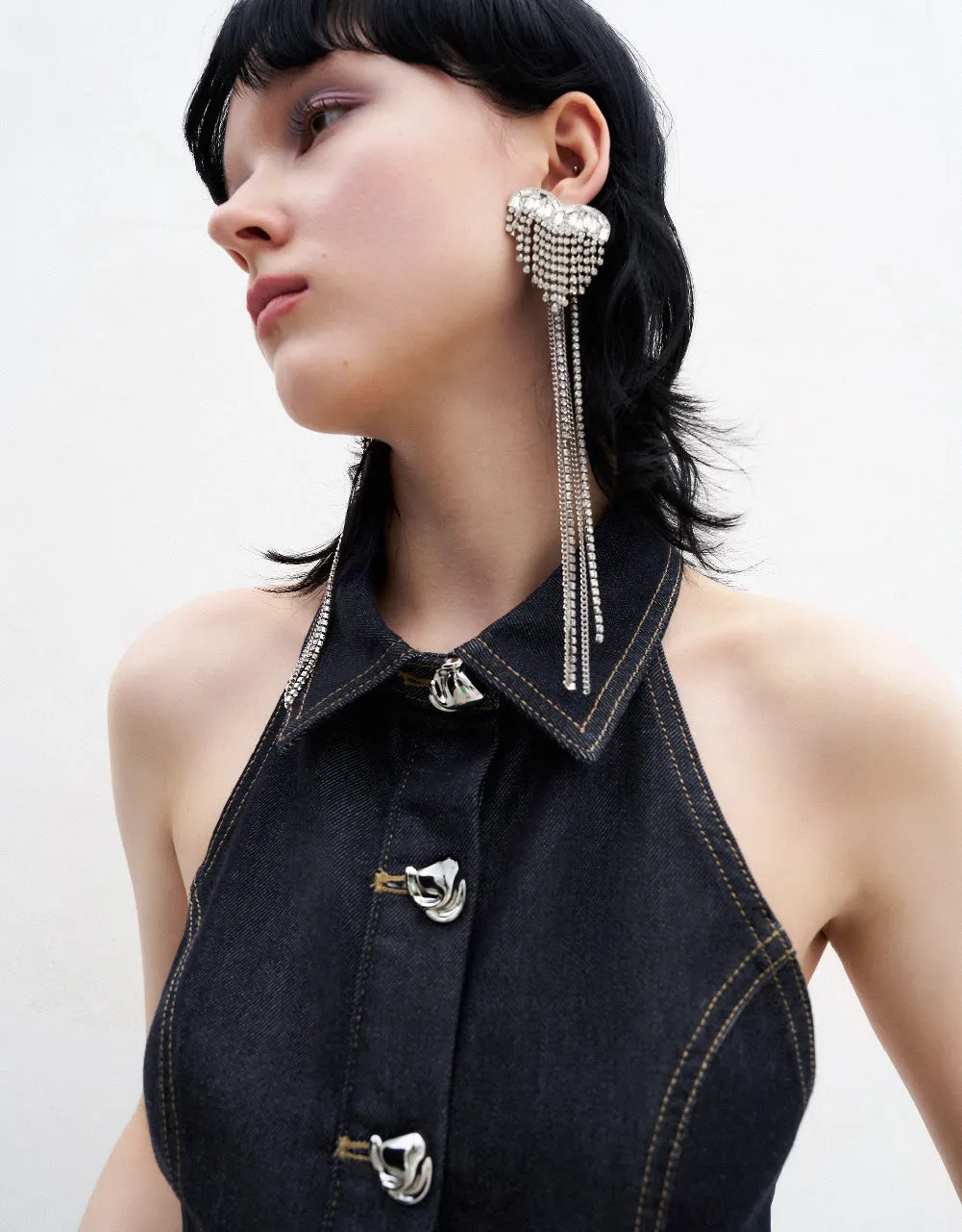 Lapel Denim Vest sold by Urban Revivo product image thumbnail 4