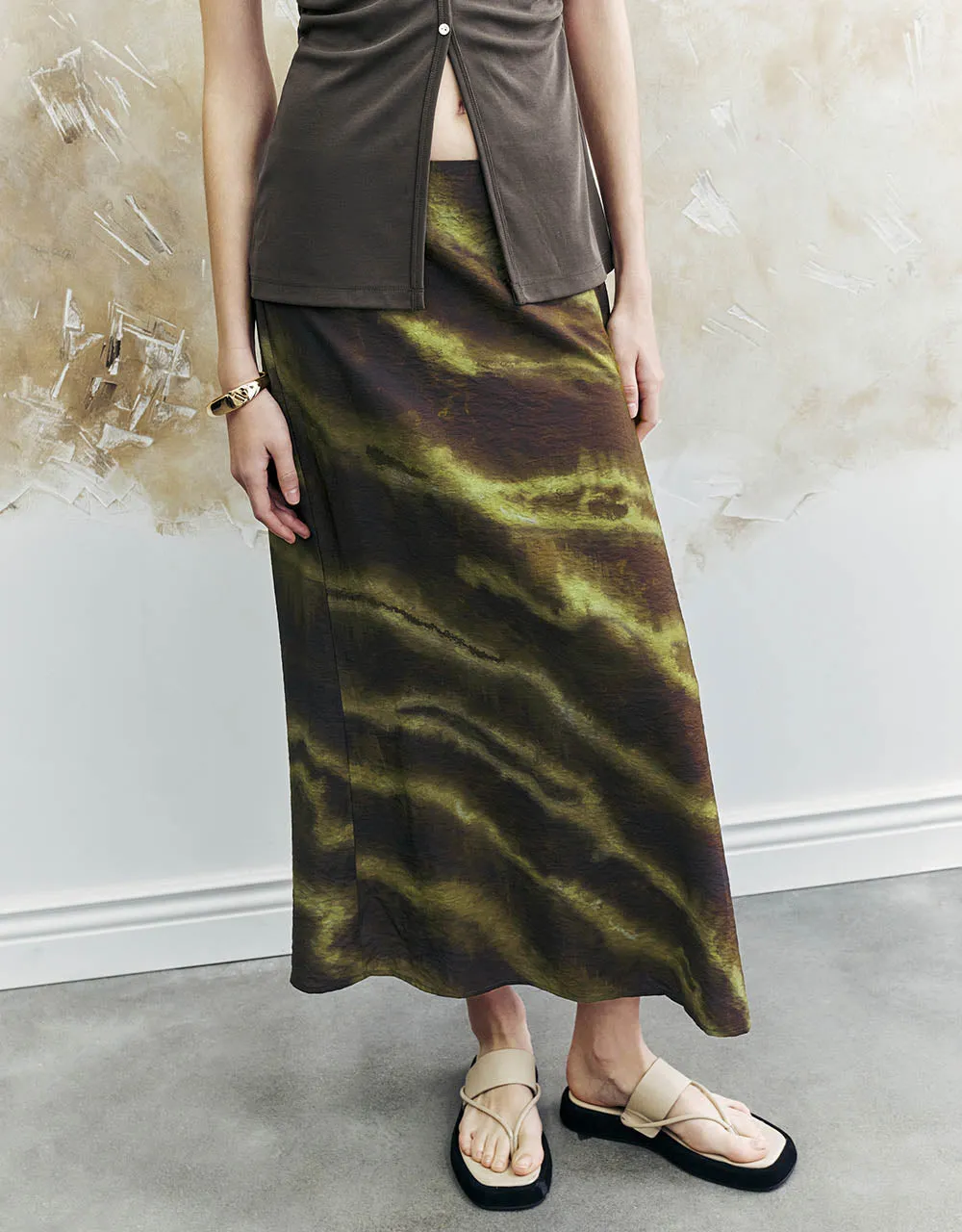 Striped Midi Fishtail Skirt sold by Urban Revivo product image thumbnail 4