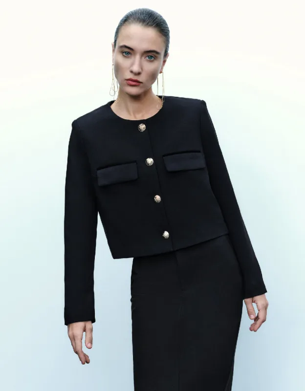 Standard Sleeve Straight Jacket sold by Urban Revivo