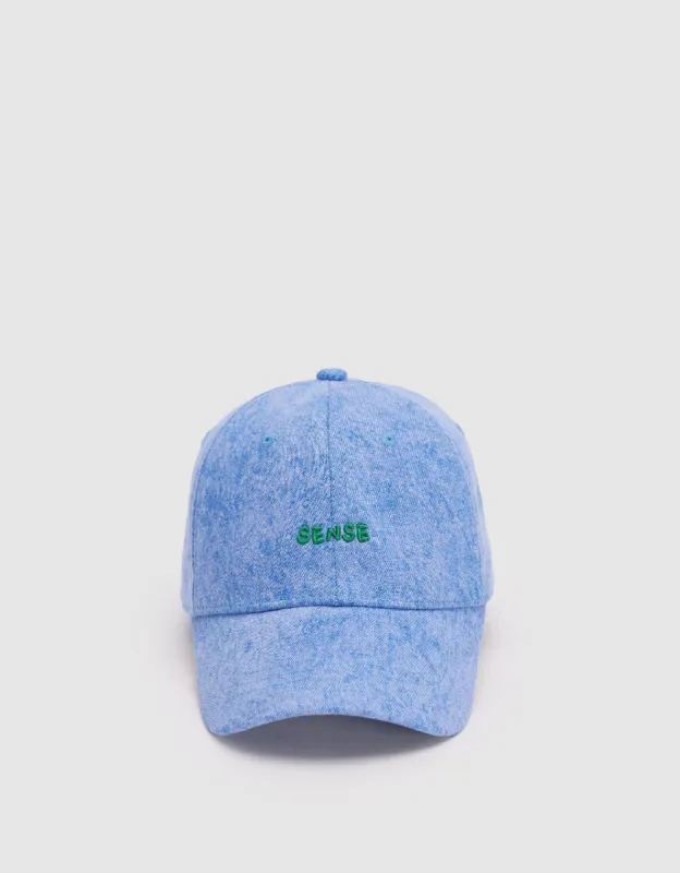 Letter Embroidered Denim Baseball Cap sold by Urban Revivo