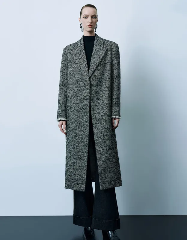 Peak Lapel Straight Blazer Coat sold by Urban Revivo