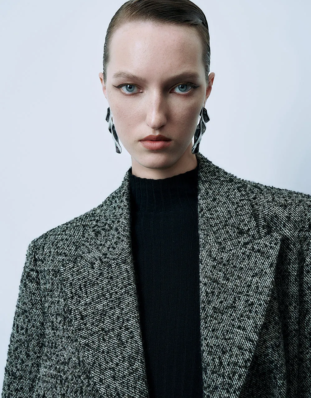 Peak Lapel Straight Blazer Coat sold by Urban Revivo product image thumbnail 5