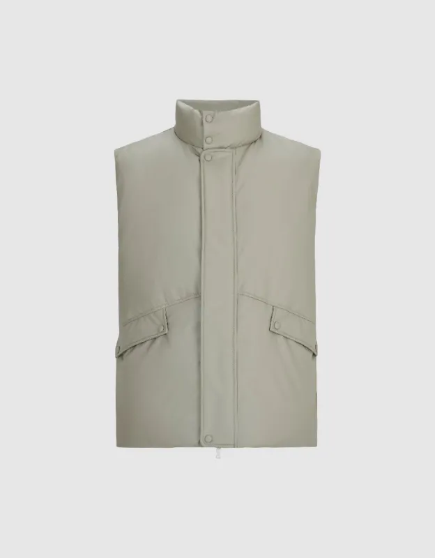 Stand Collar Puffer Waistcoat sold by Urban Revivo