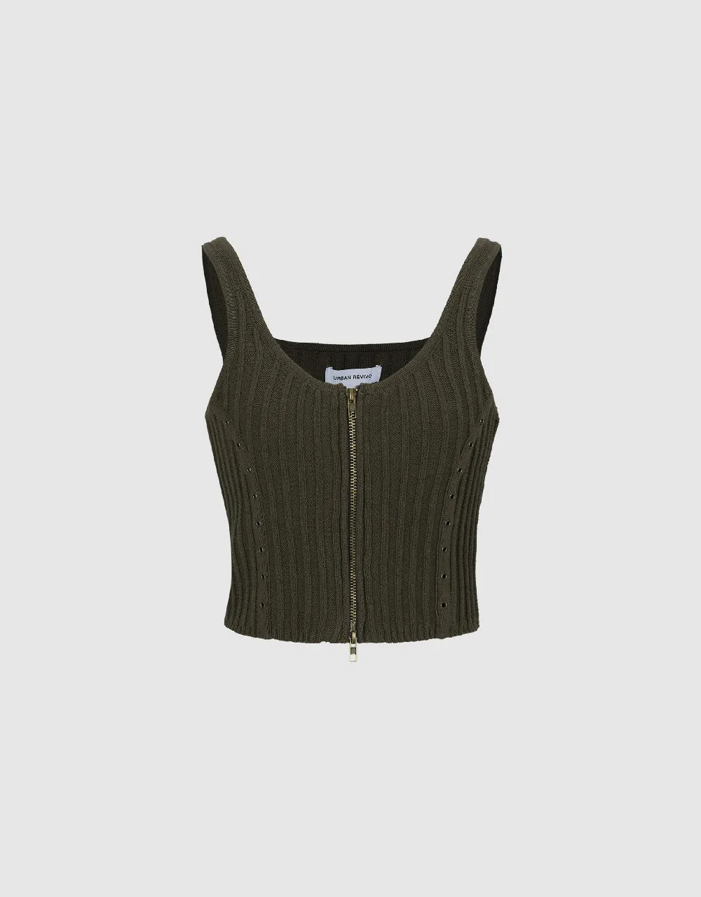 Zipper Front Knitted Vest sold by Urban Revivo product image thumbnail 5