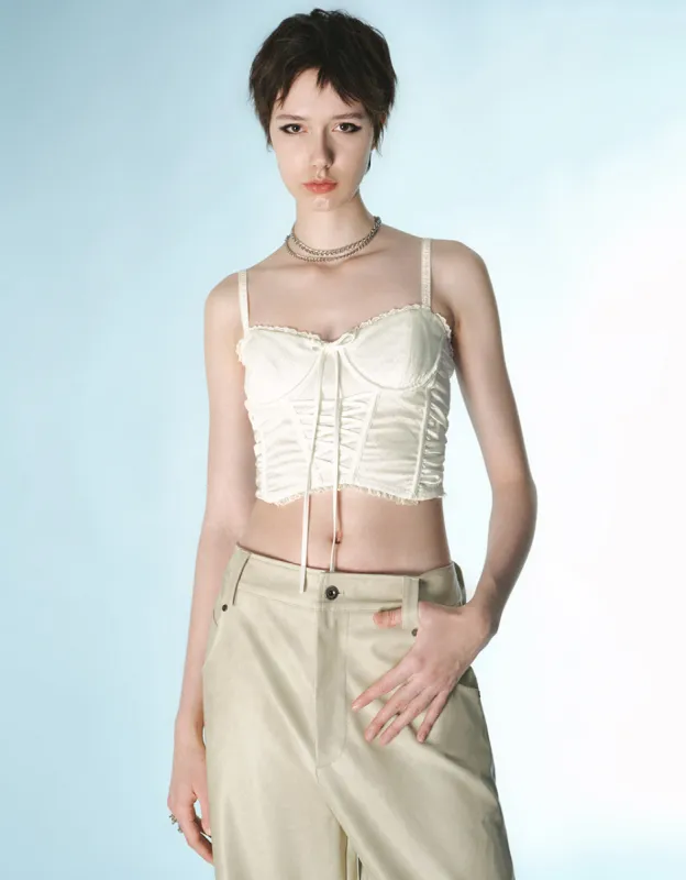 Lace V-Neck Cami Top sold by Urban Revivo