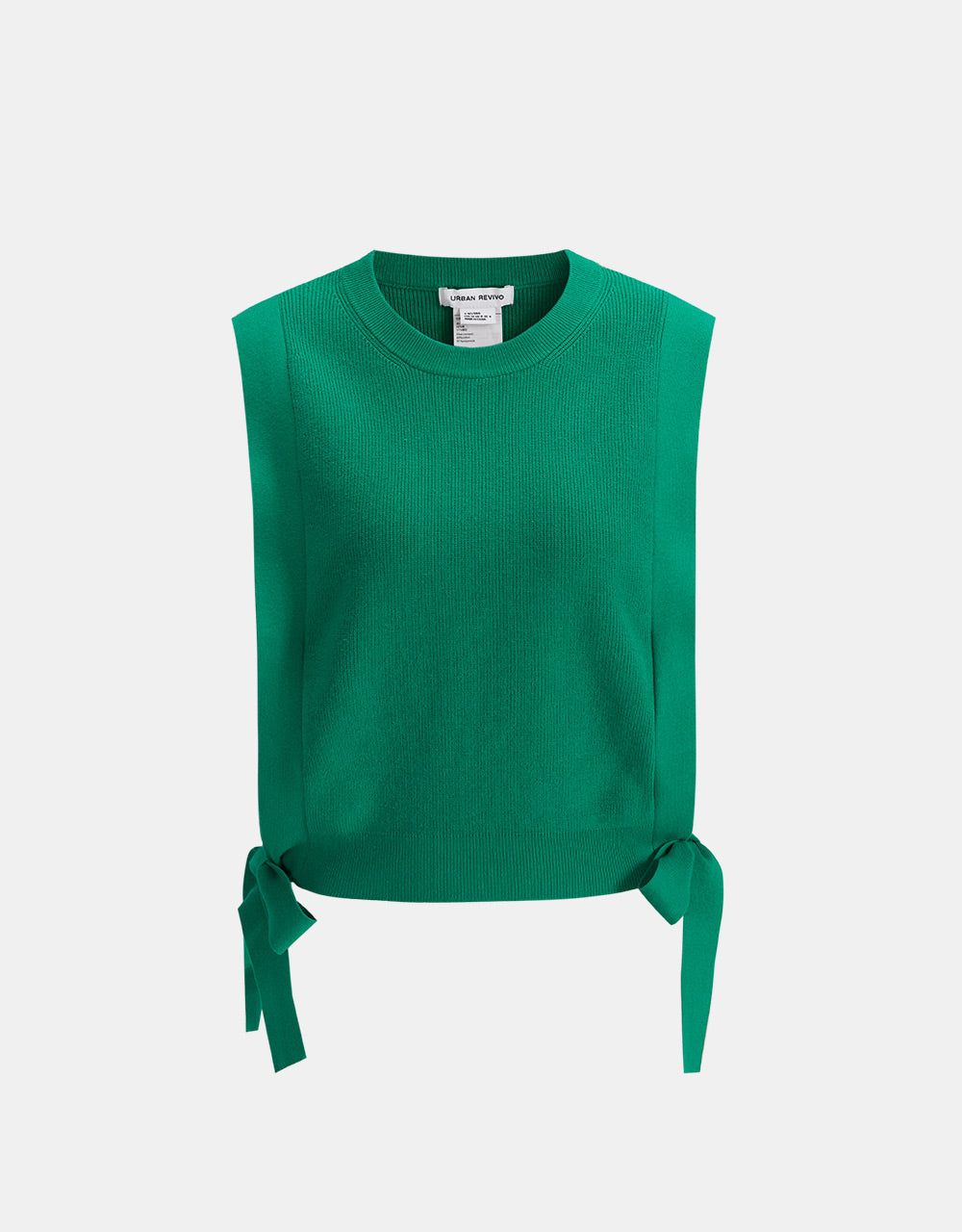 Crew Neck Mid-Length Knitted Vest sold by Urban Revivo