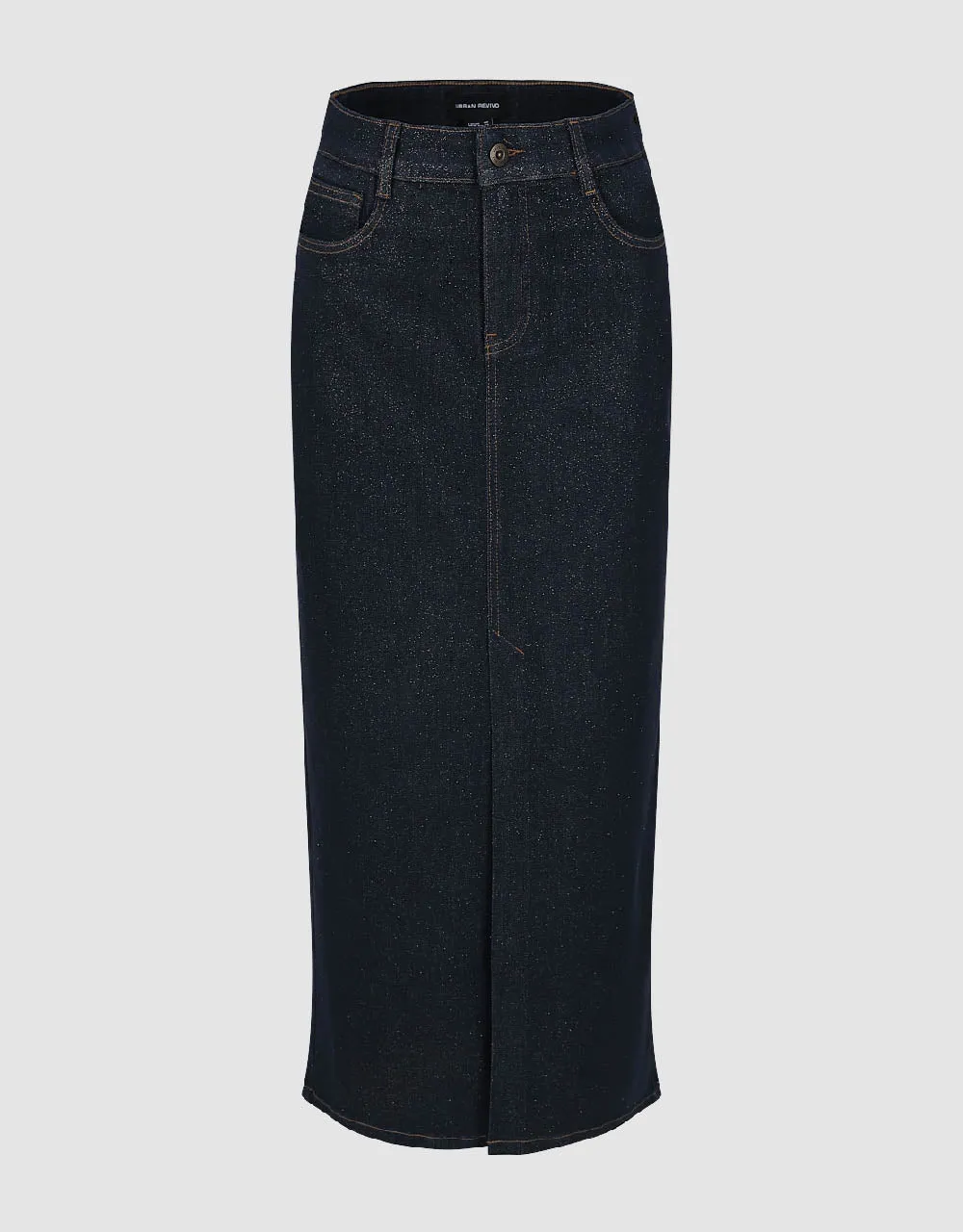 Split Hem Midi Denim Skirt sold by Urban Revivo