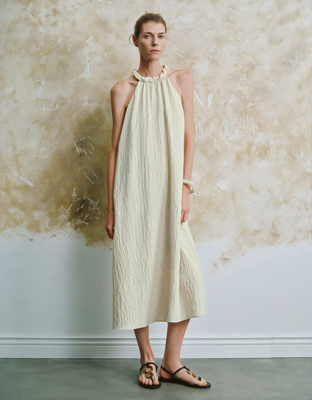 Halter Neck A-Line Dress sold by Urban Revivo