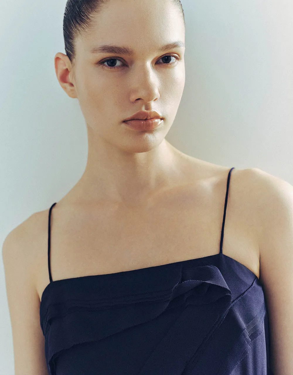 Ruffle Off-Shoulder Straight Cami Dress sold by Urban Revivo product image thumbnail 3